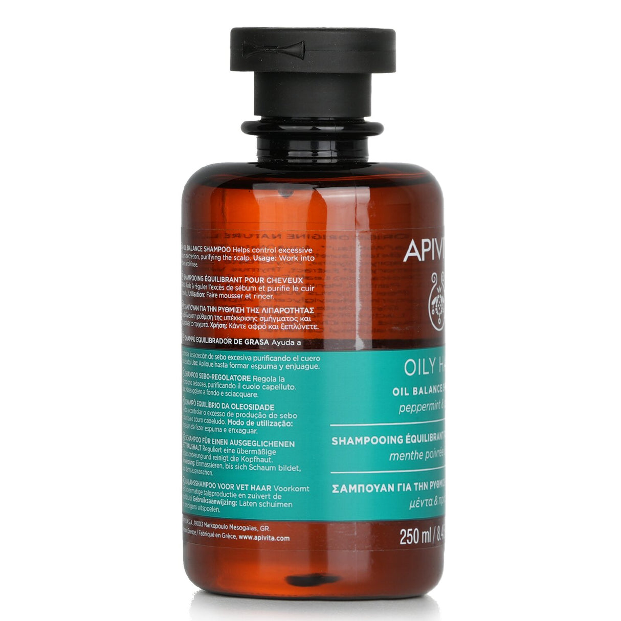 Apivita - Oil Balance Shampoo with Peppermint & Propolis (For Oily Hair) - 250m