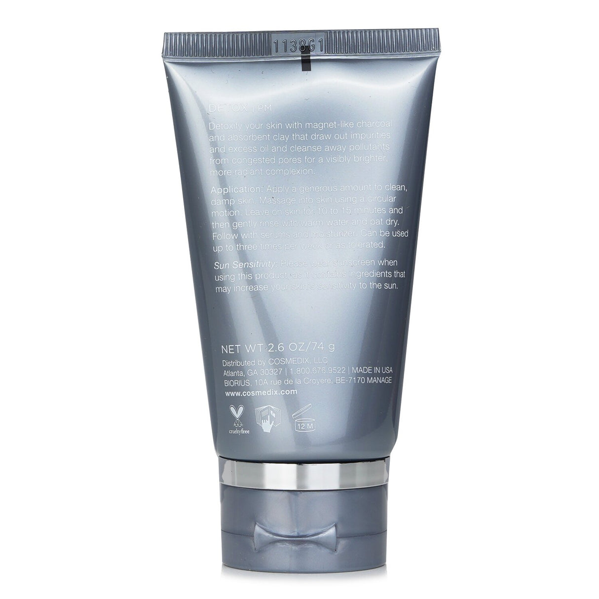 CosMedix - Detox Activated Charcoal Mask - 74g/2.6oz