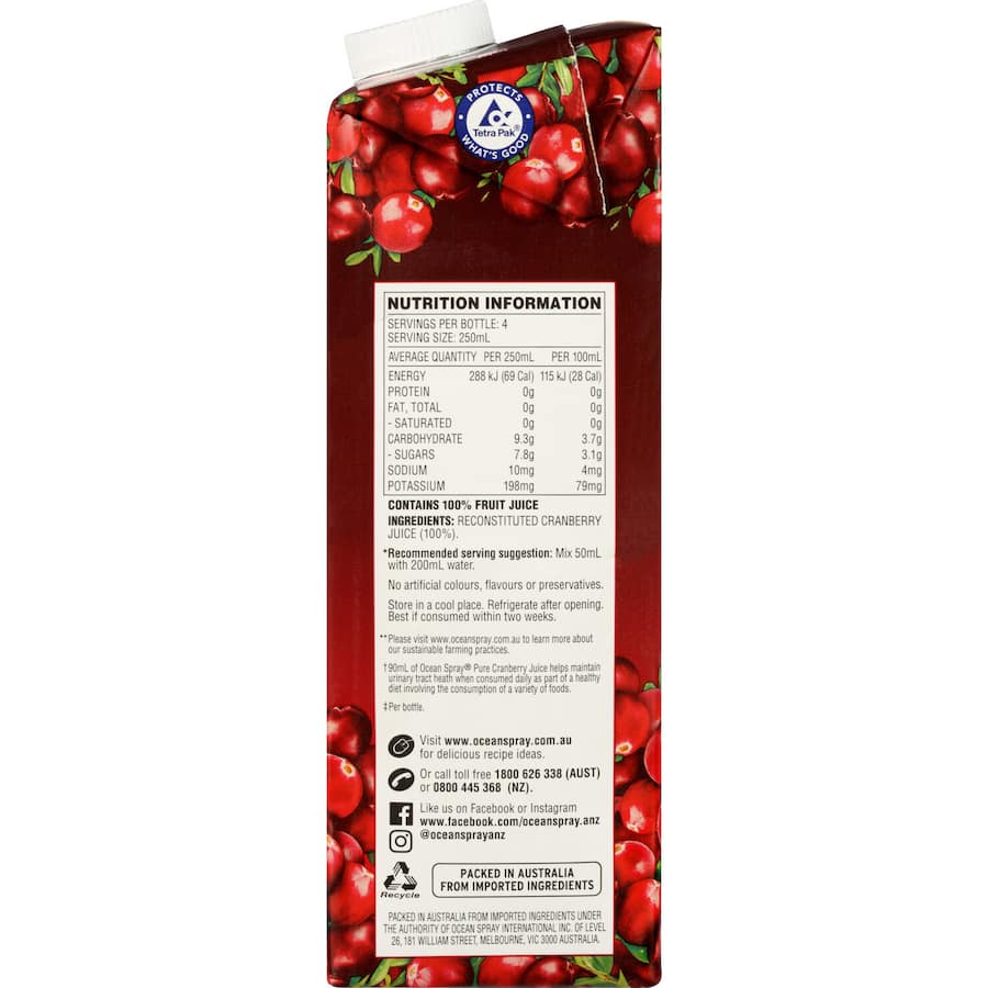Ocean Spray Juice Cranberry 1L