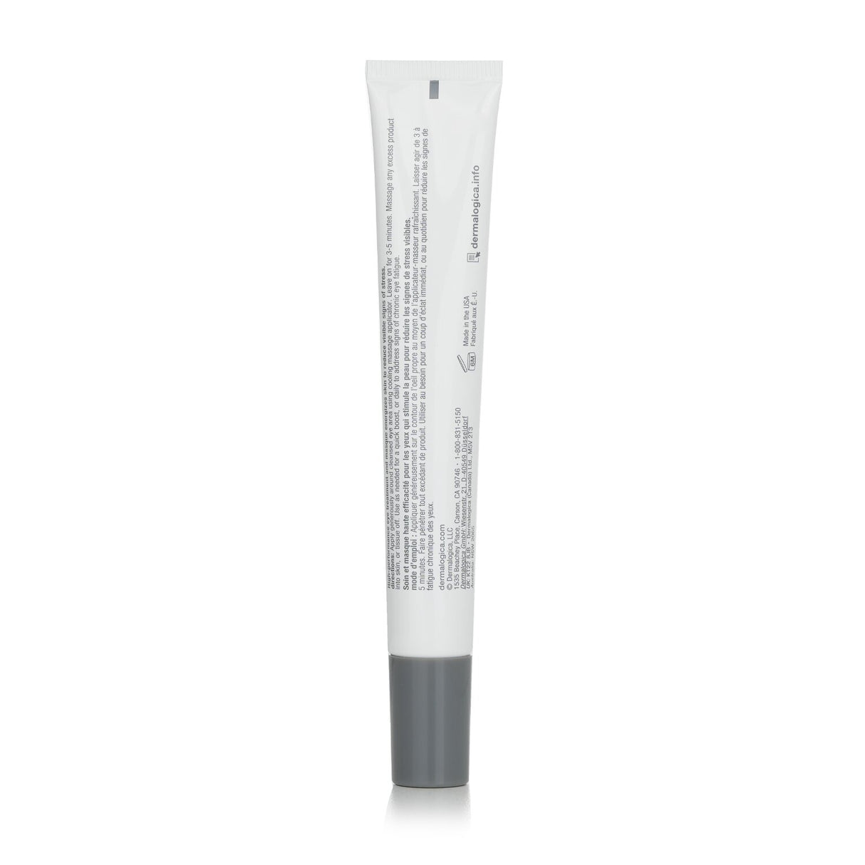 Revitalizing Dermalogica Stress Positive Eye Lift cream with cooling applicator, reduces puffiness and brightens tired eyes.