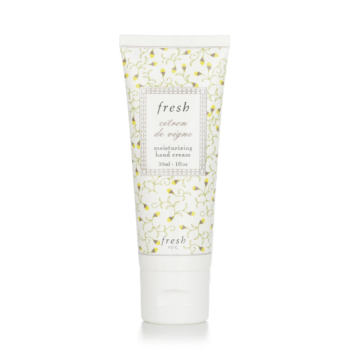 Moisturizing hand cream with citrus scent, enriched with butters and Vitamin E for smooth, hydrated skin.