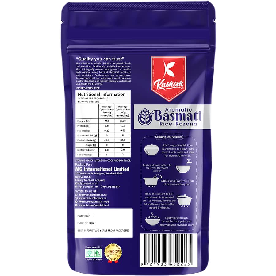 Kashish Rozana Basmati Rice 1kg