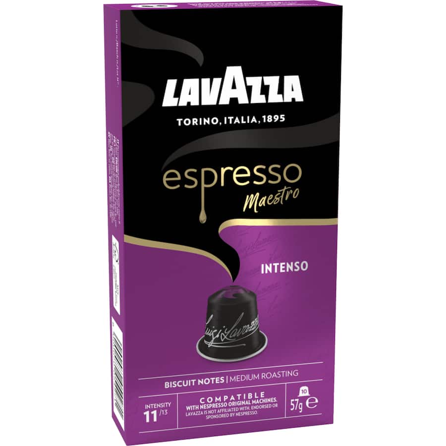 Lavazza Espresso Coffee Capsules Intenso Espresso Maestro 10pack