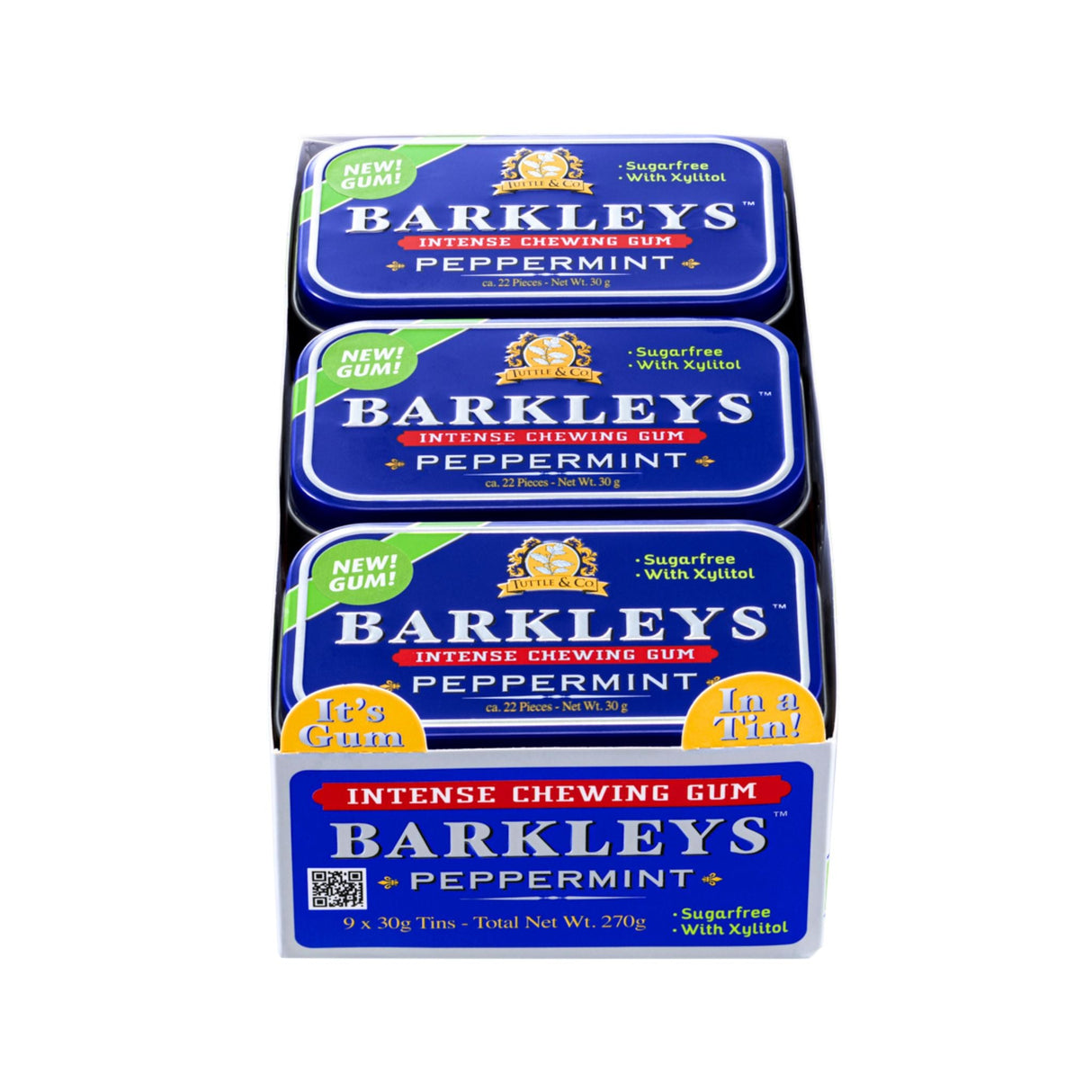 Barkleys Chewing Gum Sugarfree Peppermint - 9pcs