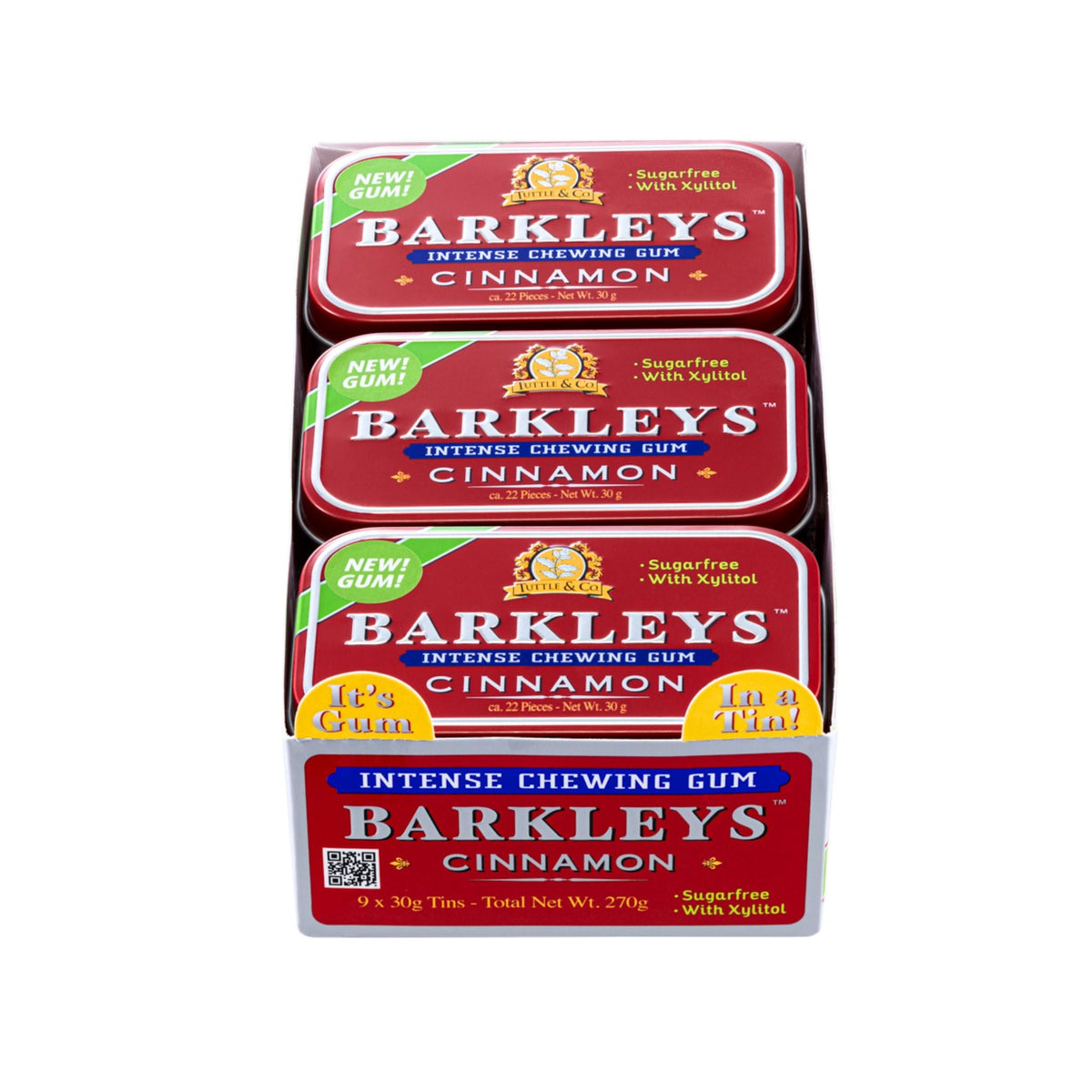 Barkleys Chewing Gum Sugarfree Cinnamon - 9pcs