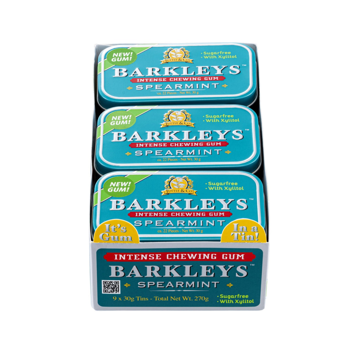 Barkleys Chewing Gum Sugarfree Spearmint - 9pcs