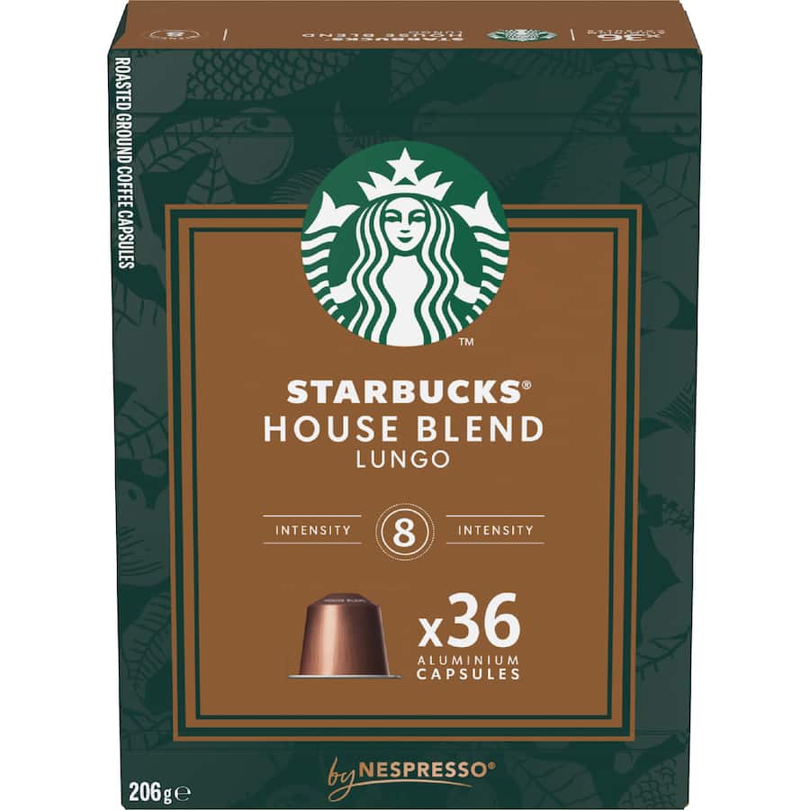 Starbucks By Nespresso Coffee Capsules House Blend Lungo 36pack 206g