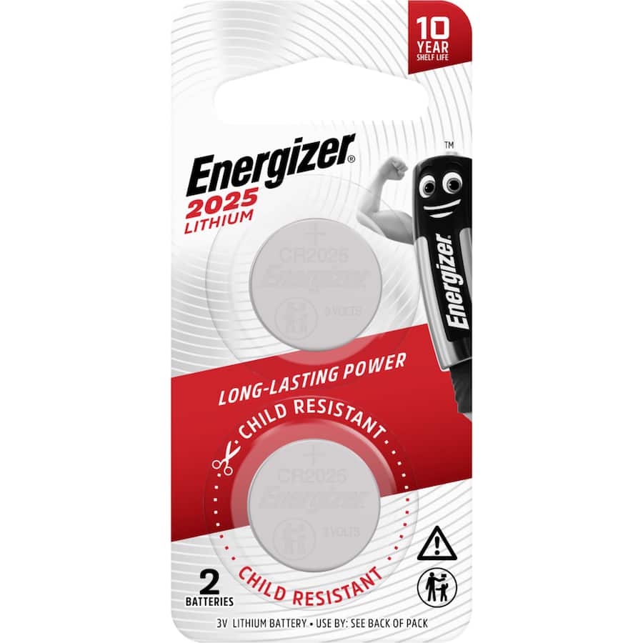Energizer 2025 Lithium Coin Battery 2pack