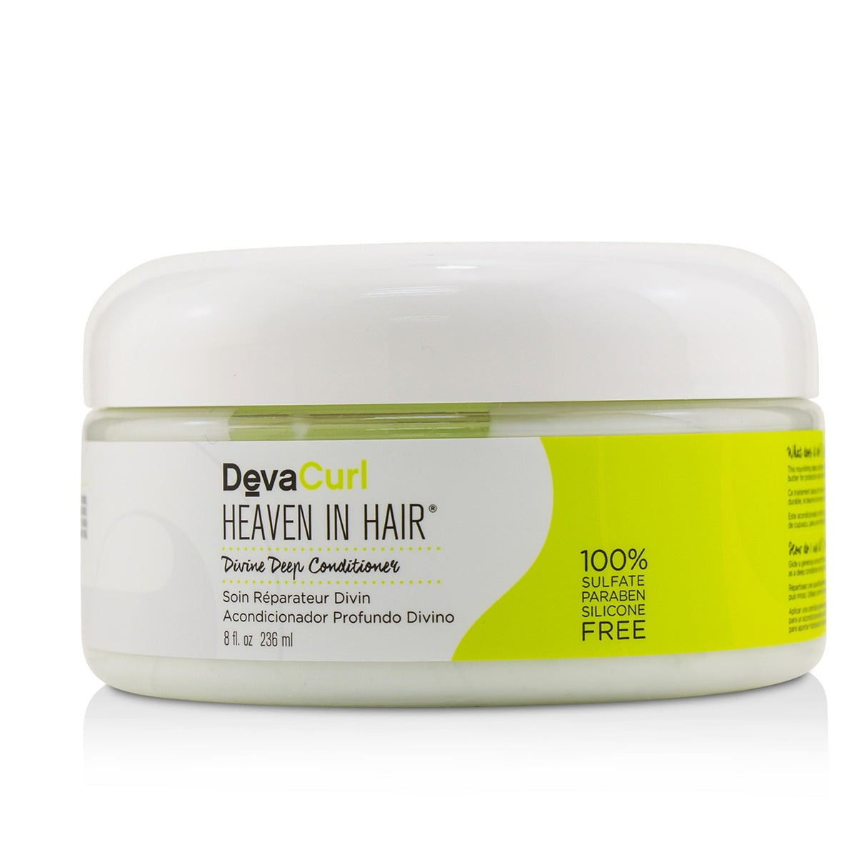 DevaCurl Heaven In Hair deep conditioner in 236ml, rich cream for hydration and shine, suitable for all curl types.