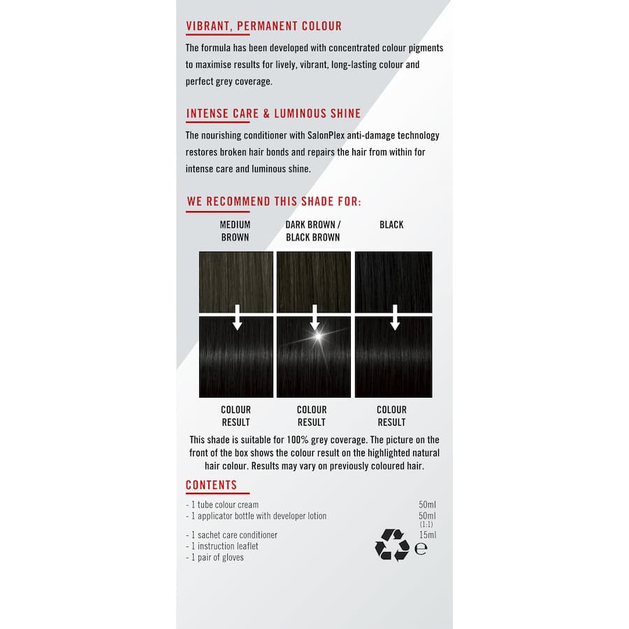 Schwarzkopf Live Colour Permanent Hair Colour Black 1pack