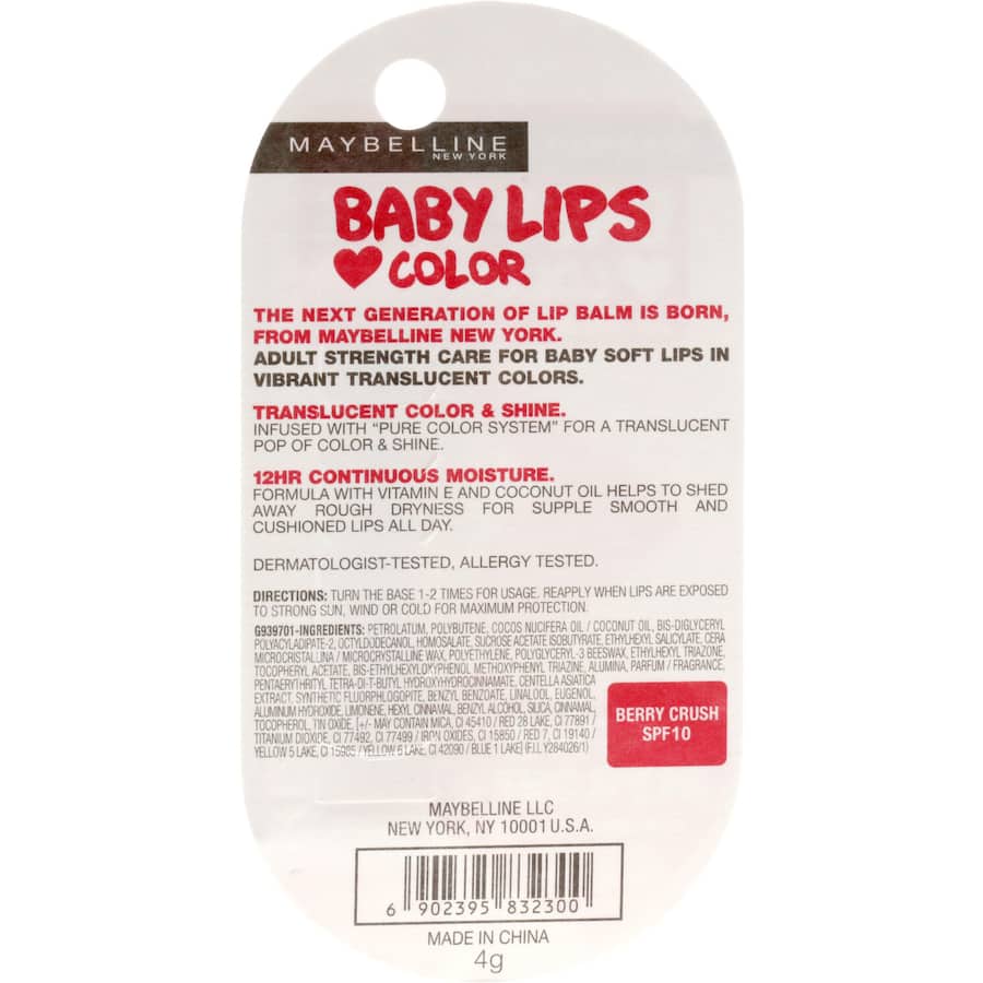 Maybelline Lip Balm Baby Lips Berry Crush 4g