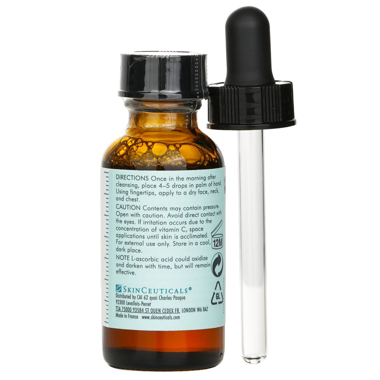 High potency serum with Vitamin C, E, and Ferulic Acid for radiant, youthful skin; fragrance-free, ideal for all skin types.