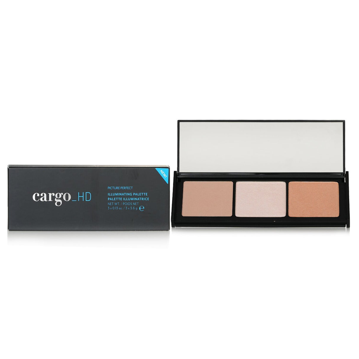 Cargo HD Picture Perfect Illuminating Palette with three radiant shades for flawless, high-definition glow.