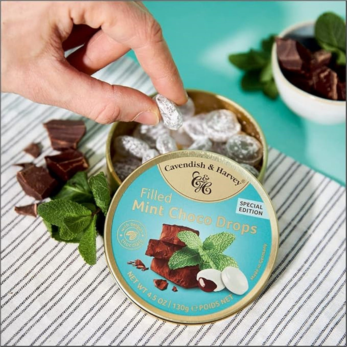 Cavendish & Harvey Mint Choco Drops 130g