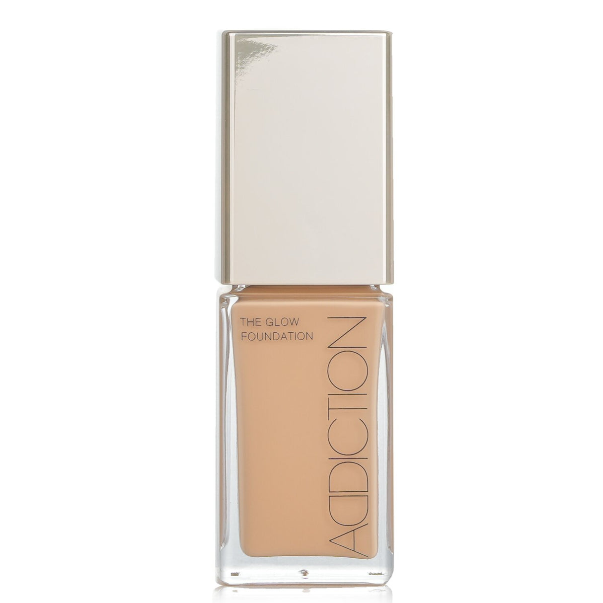 Luminous ADDICTION Glow Foundation SPF 20 in #012 Sand, offers sheer coverage and a natural radiant finish.