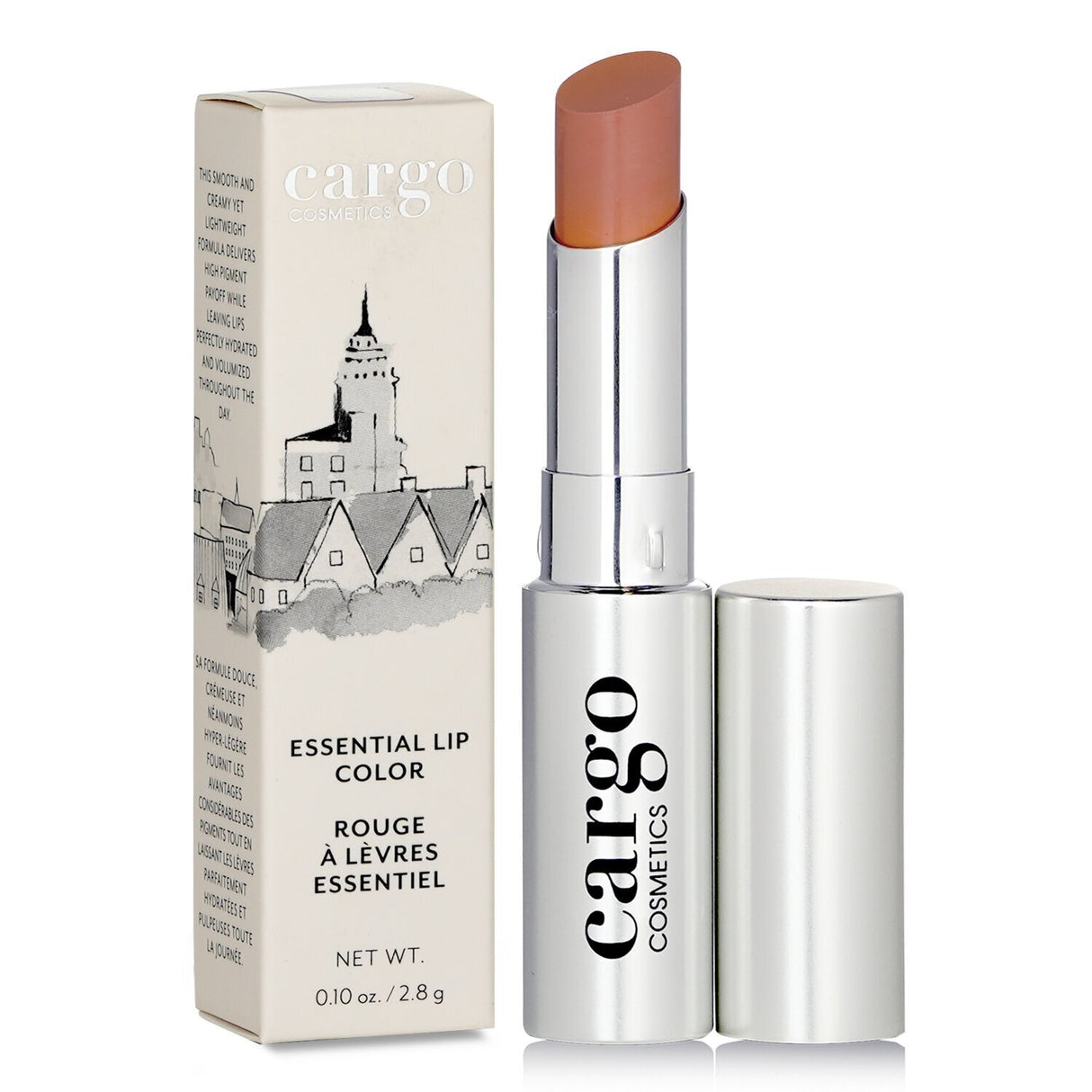 Cargo Essential Lip Color in #Las Vegas is a pale beige moisturizing lipstick for luscious, hydrated lips.