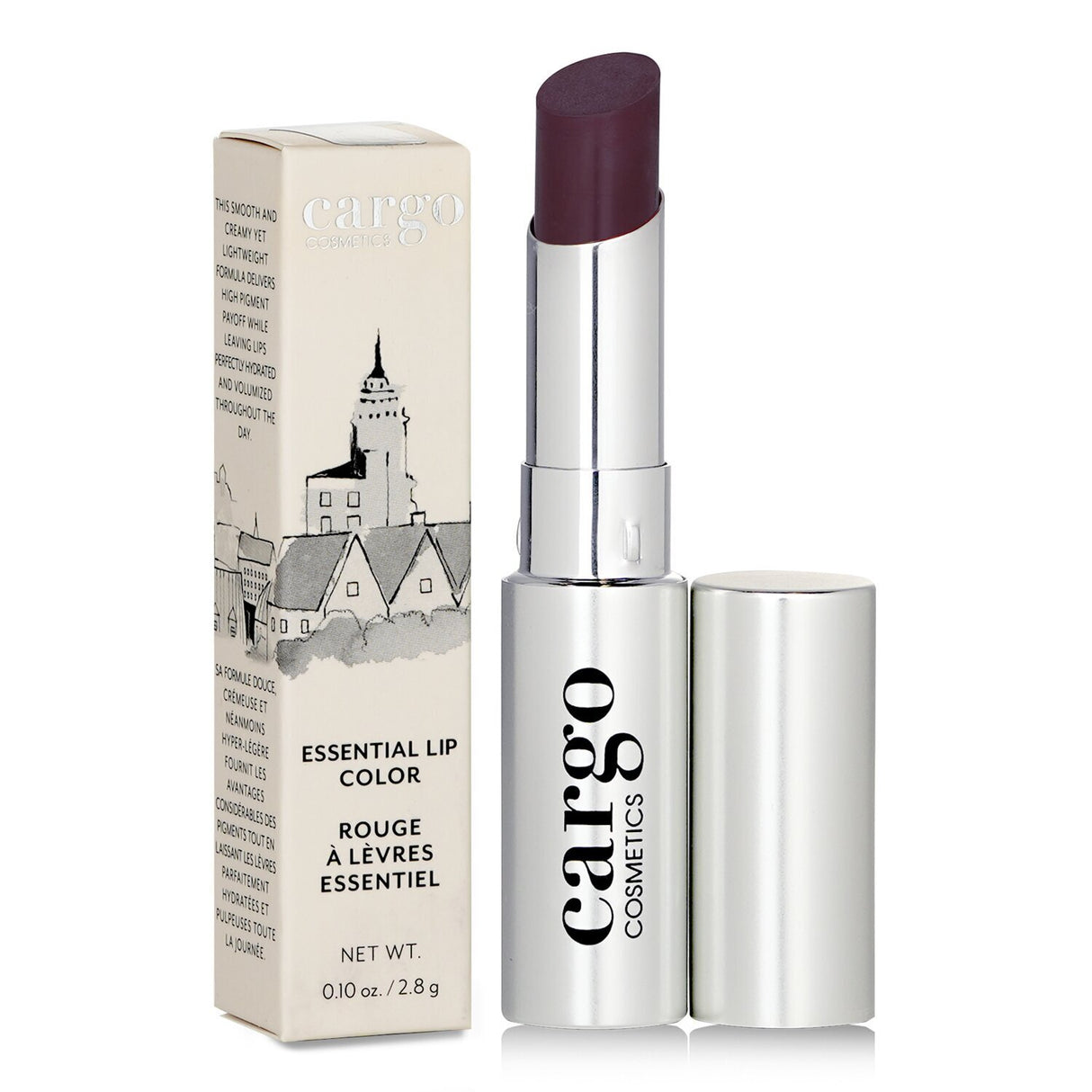 Deep wine lipstick in #Bordeaux for vibrant color, hydration, and a velvety finish; paraben-free for daily wear.