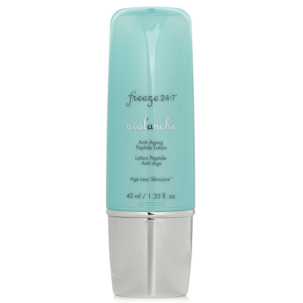 Lightweight anti-aging peptide lotion with Vitamins A & E for deep hydration and improved skin texture, suitable for all skin types.