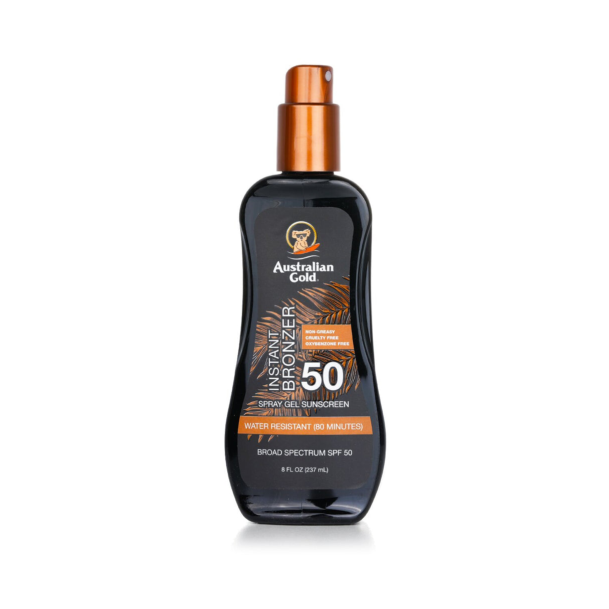 Australian Gold - Spray Gel Sunscreen SPF 50 with Instant Bronzer - 237ml/8oz