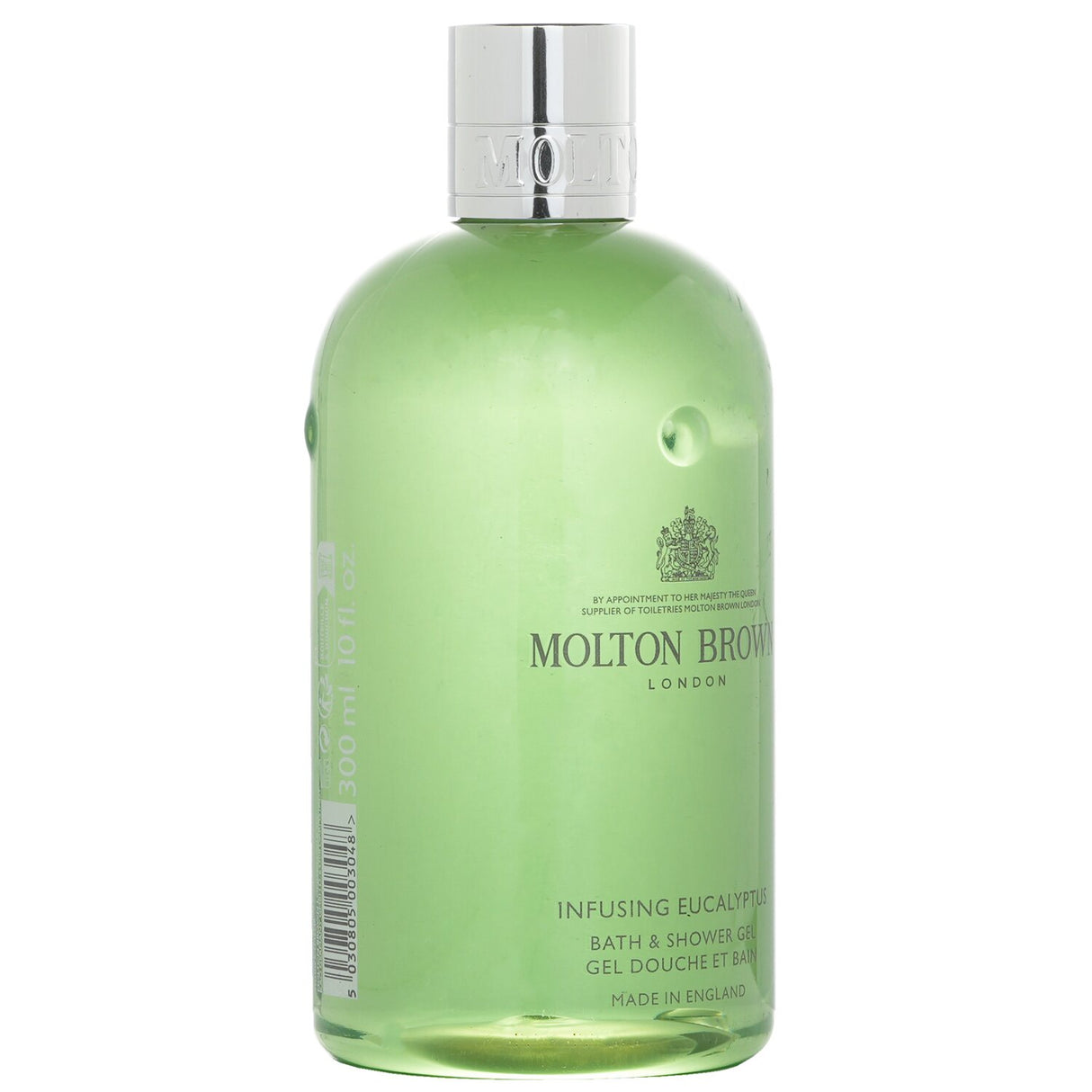 Luxurious 300ml eucalyptus bath and shower gel that cleanses, refreshes, and hydrates skin while providing an aromatic escape.