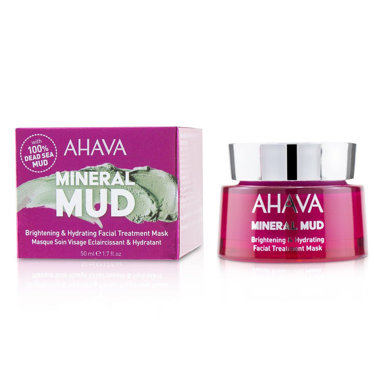 Ahava Mineral Mud Facial Treatment Mask in 50ml revitalizes skin with hydrating Dead Sea mud for a bright, glowing complexion.