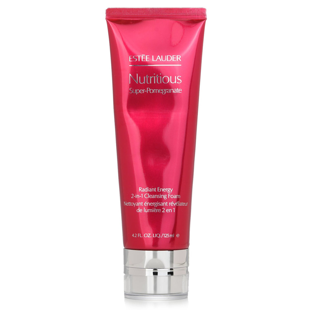 Estee Lauder 2-in-1 Cleansing Foam with Pomegranate and Super-Berry ferment for radiant, refreshed skin.