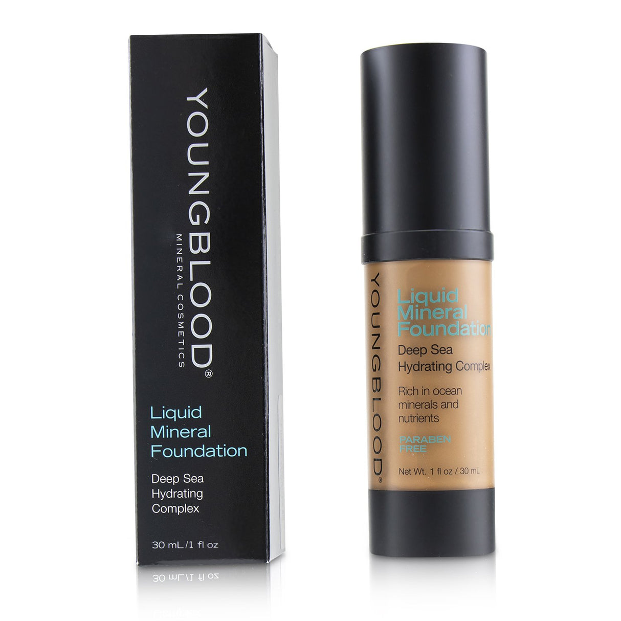 Youngblood Liquid Mineral Foundation in Barados: 30ml of nourishing, sheer foundation for a flawless, radiant complexion.