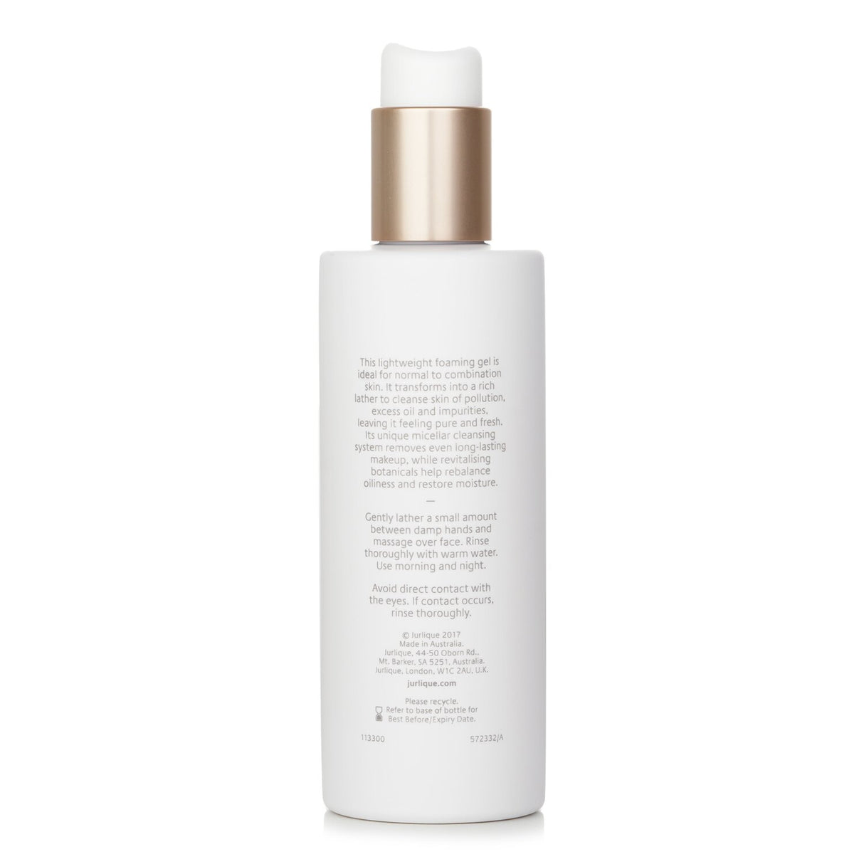 Jurlique Revitalising Cleansing Gel, 200ml, featuring peppermint extract for deep cleansing and revitalizing skin.