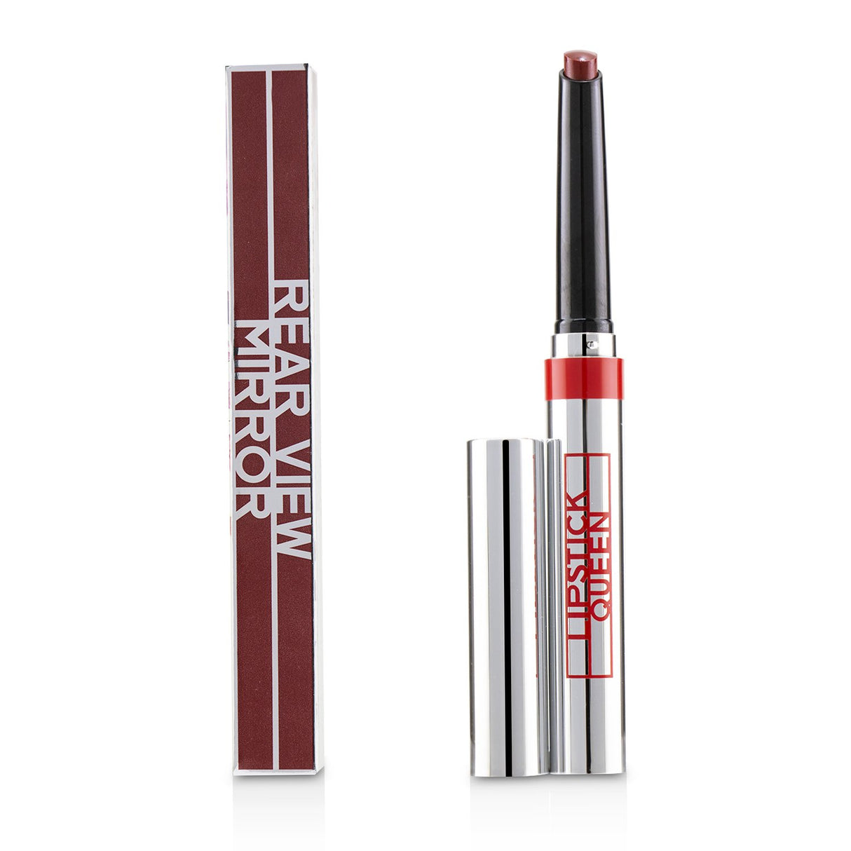 Bright red lip lacquer in a sleek stick, delivers non-sticky shine and nourishing formula for a polished pout.