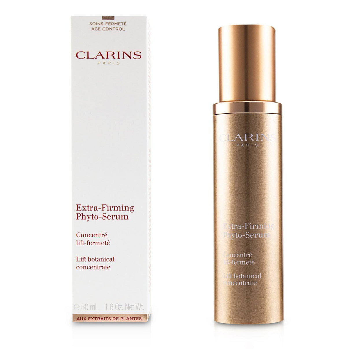 Clarins Extra-Firming Phyto-Serum 50ml: a botanical anti-aging serum for firmer, smoother skin with Girdlepod and Kangaroo Paw extracts.