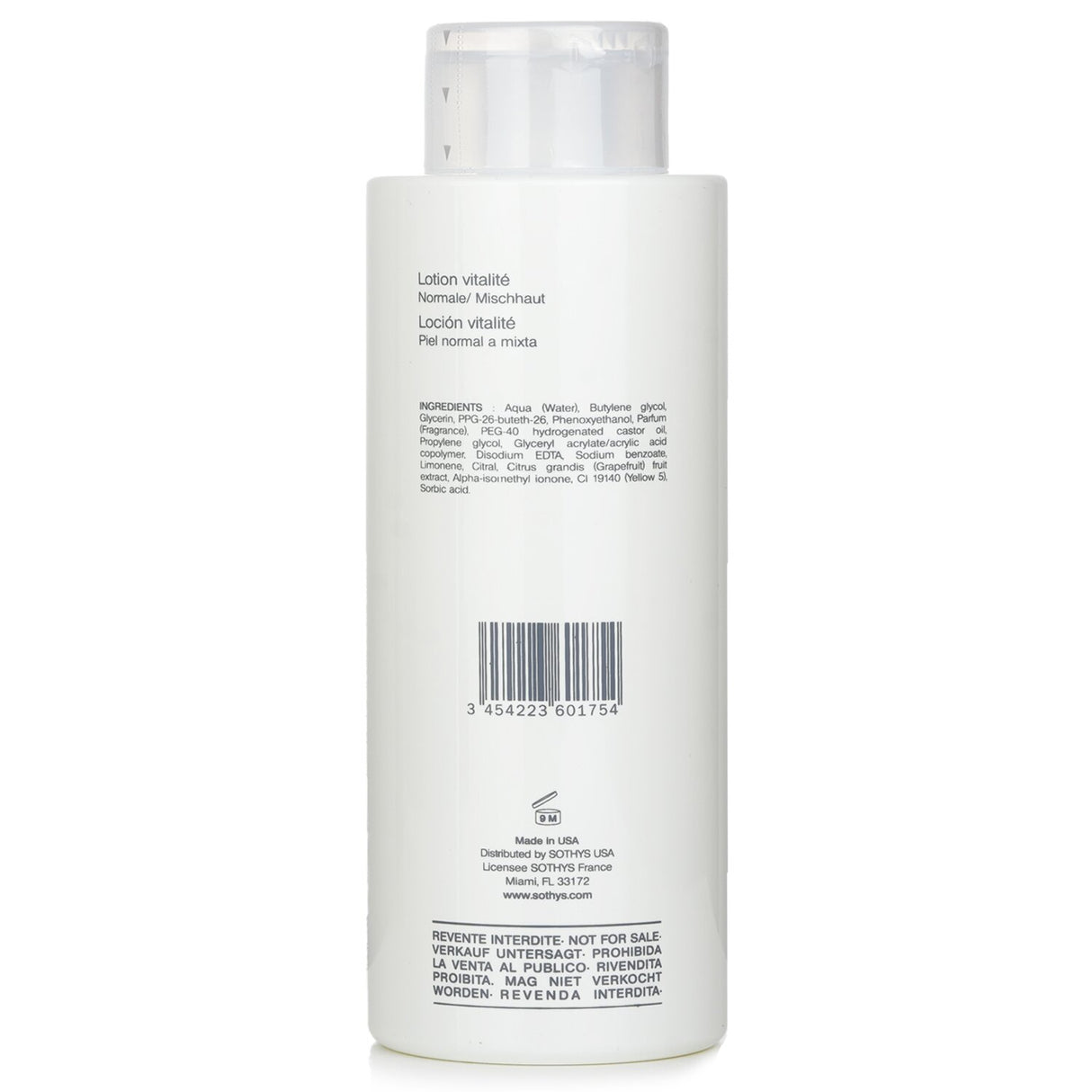 Sothys Vitality Lotion - For Normal to Combination Skin , With Grapefruit Extrac