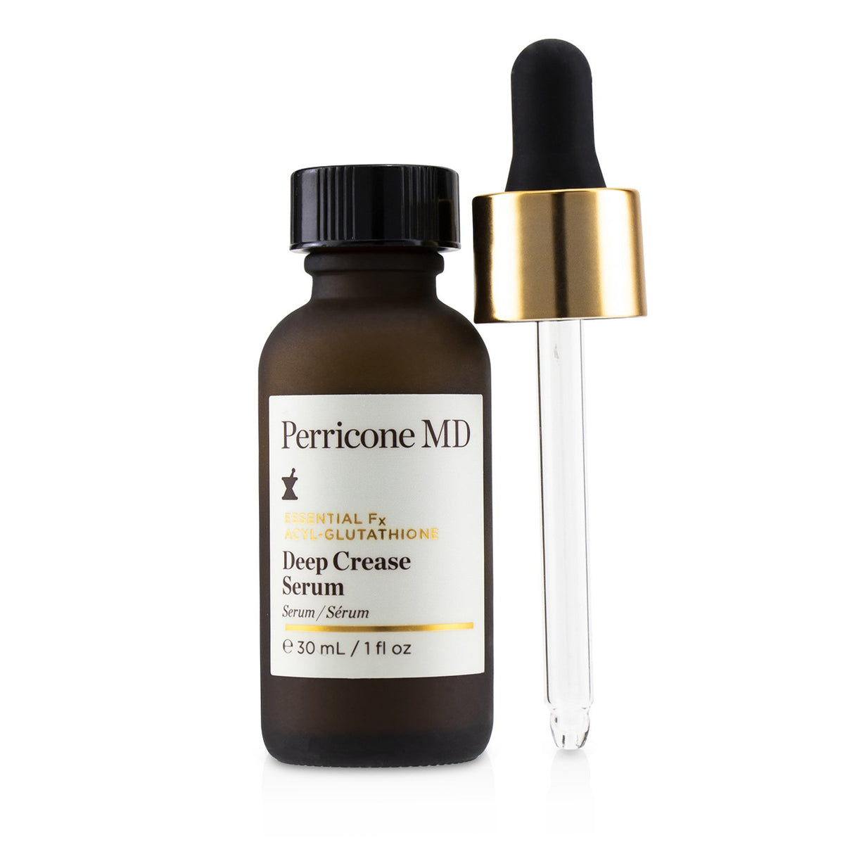 Perricone MD Deep Crease Serum in a sleek 30ml bottle, targeting deep wrinkles with Acyl-Glutathione for youthful skin.