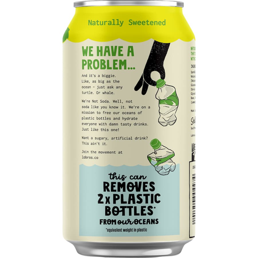 Lo Bros Not Soda Lemon Can 375mL