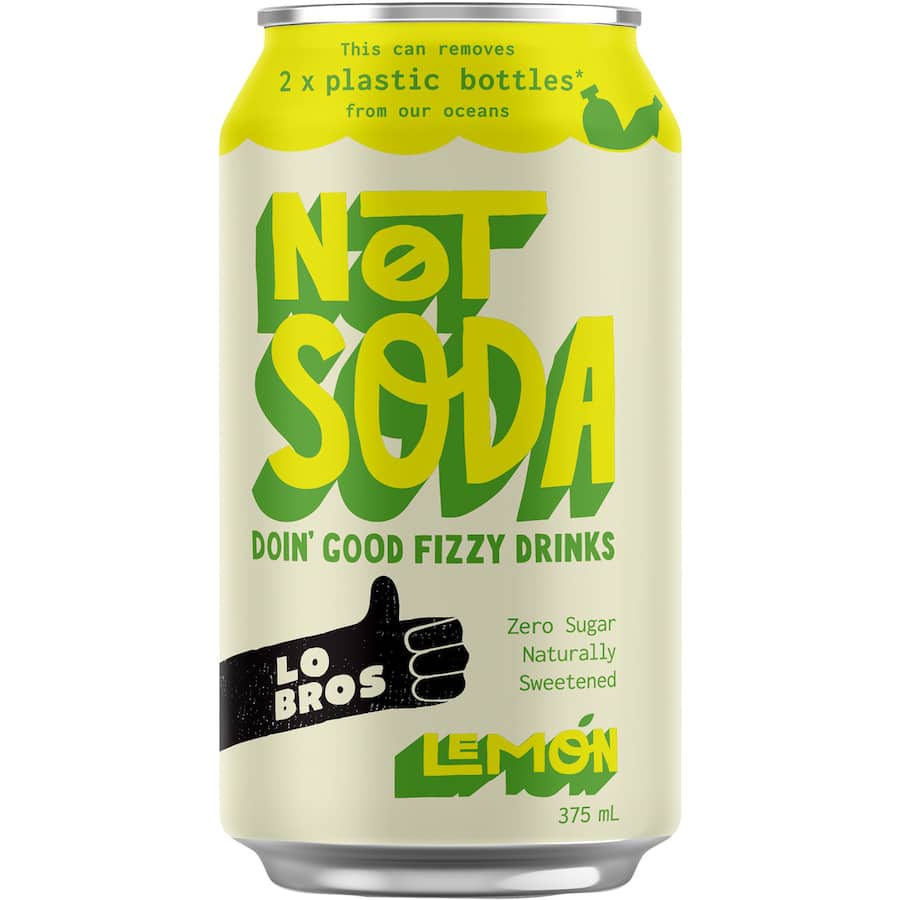 Lo Bros Not Soda Lemon Can 375mL