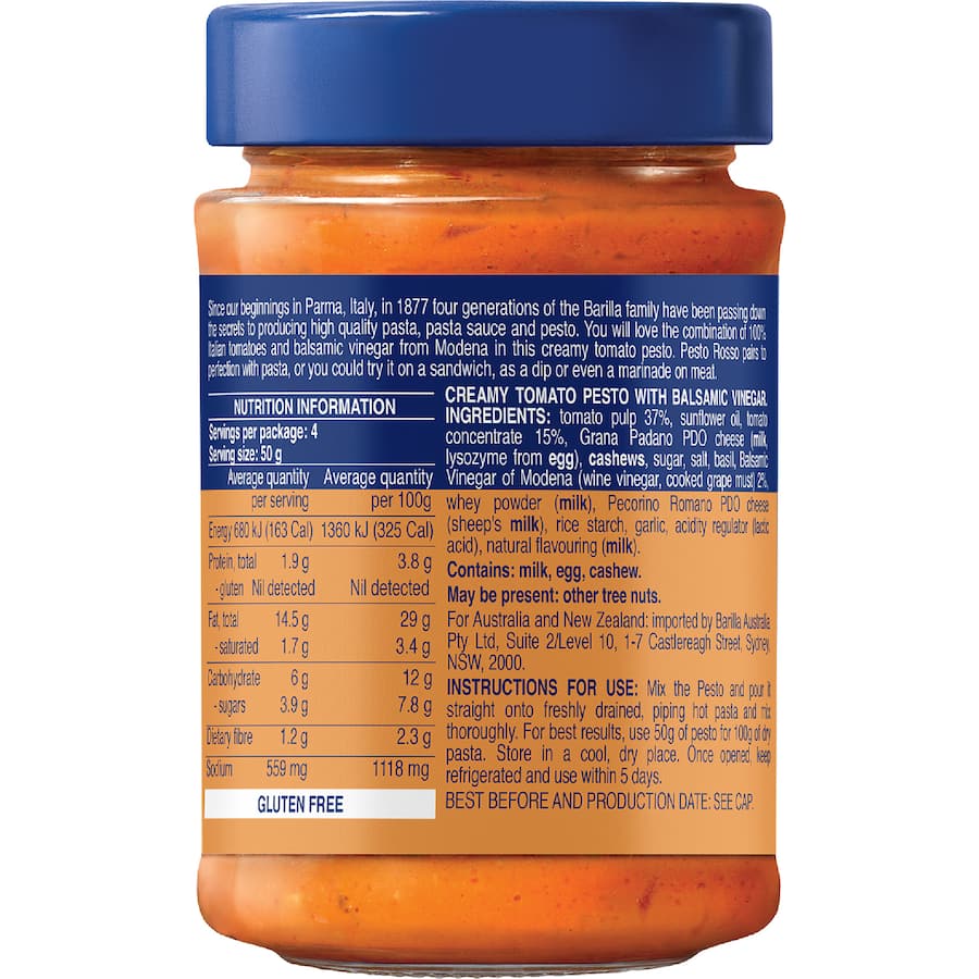 Barilla Pasta Sauce Pesto Rosso 200g