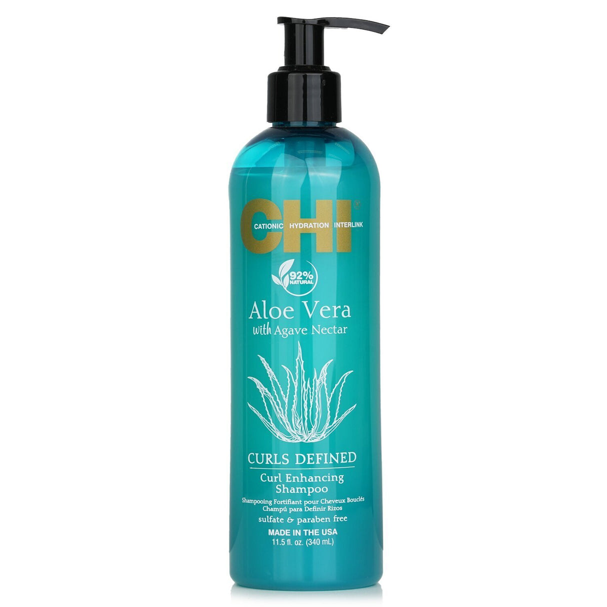 CHI Aloe Vera with Agave Nectar Curls Defined Curl Enhancing Shampoo 340ml/11.5o