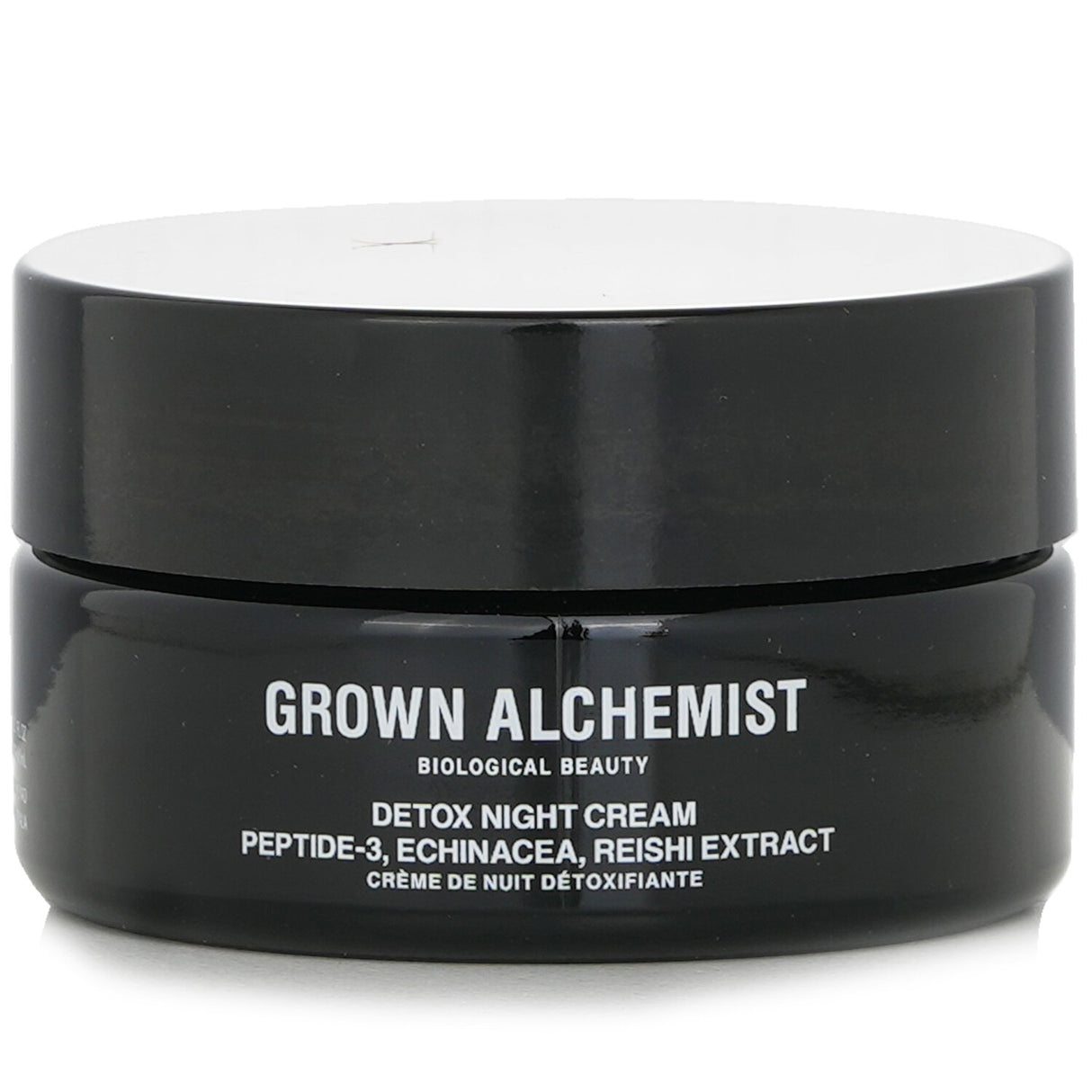 Grown Alchemist Detox Night Cream with Peptide-3, Echinacea, and Reishi for rejuvenating, hydrating overnight skin care.