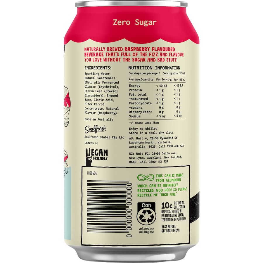 Lo Bros Not Soda Raspberry
