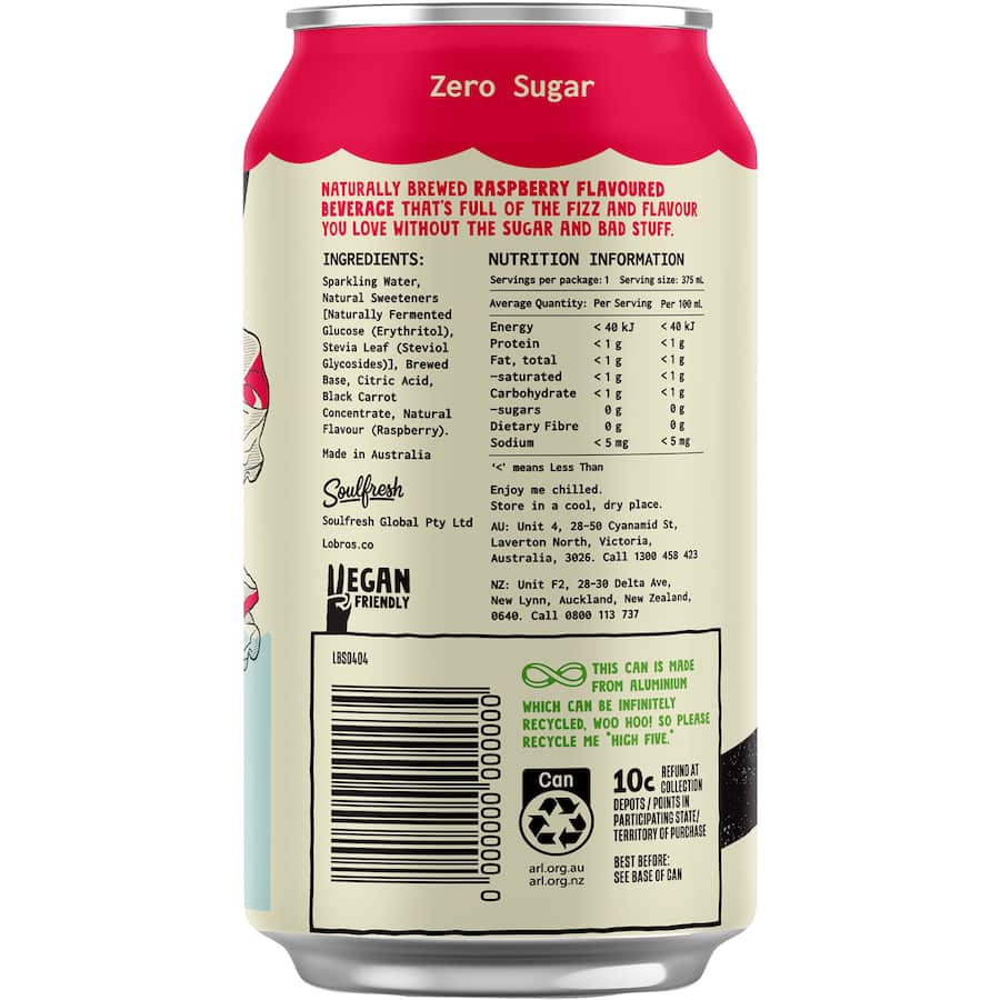 Lo Bros Not Soda Raspberry