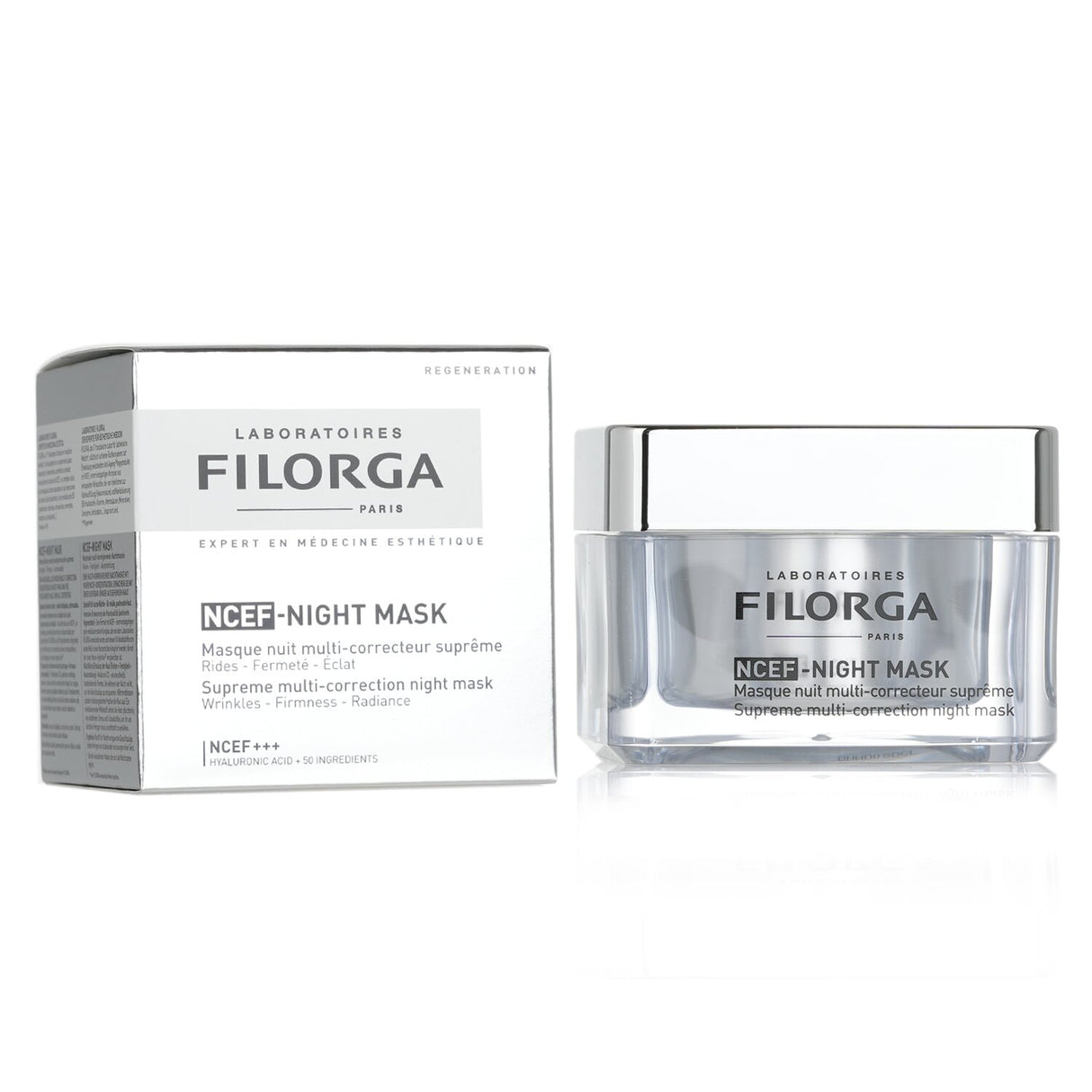Filorga NCEF-Night Mask in 50ml, a rejuvenating night treatment for tired skin, enhancing hydration and reducing wrinkles.