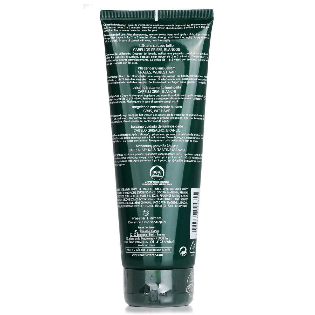 Rene Furterer Okara Silver Silver Radiance Ritual Toning Conditioner - Gray, Whi