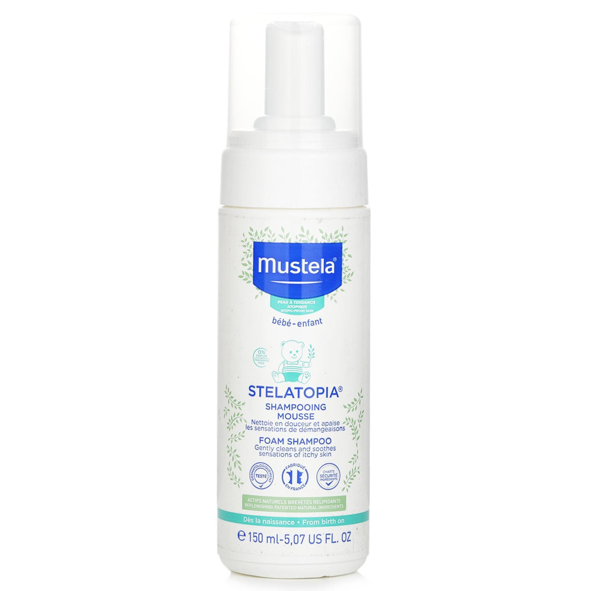 Mustela - Stelatopia Foam Shampoo (Gently Cleans and Soothes Sensations of Itchy