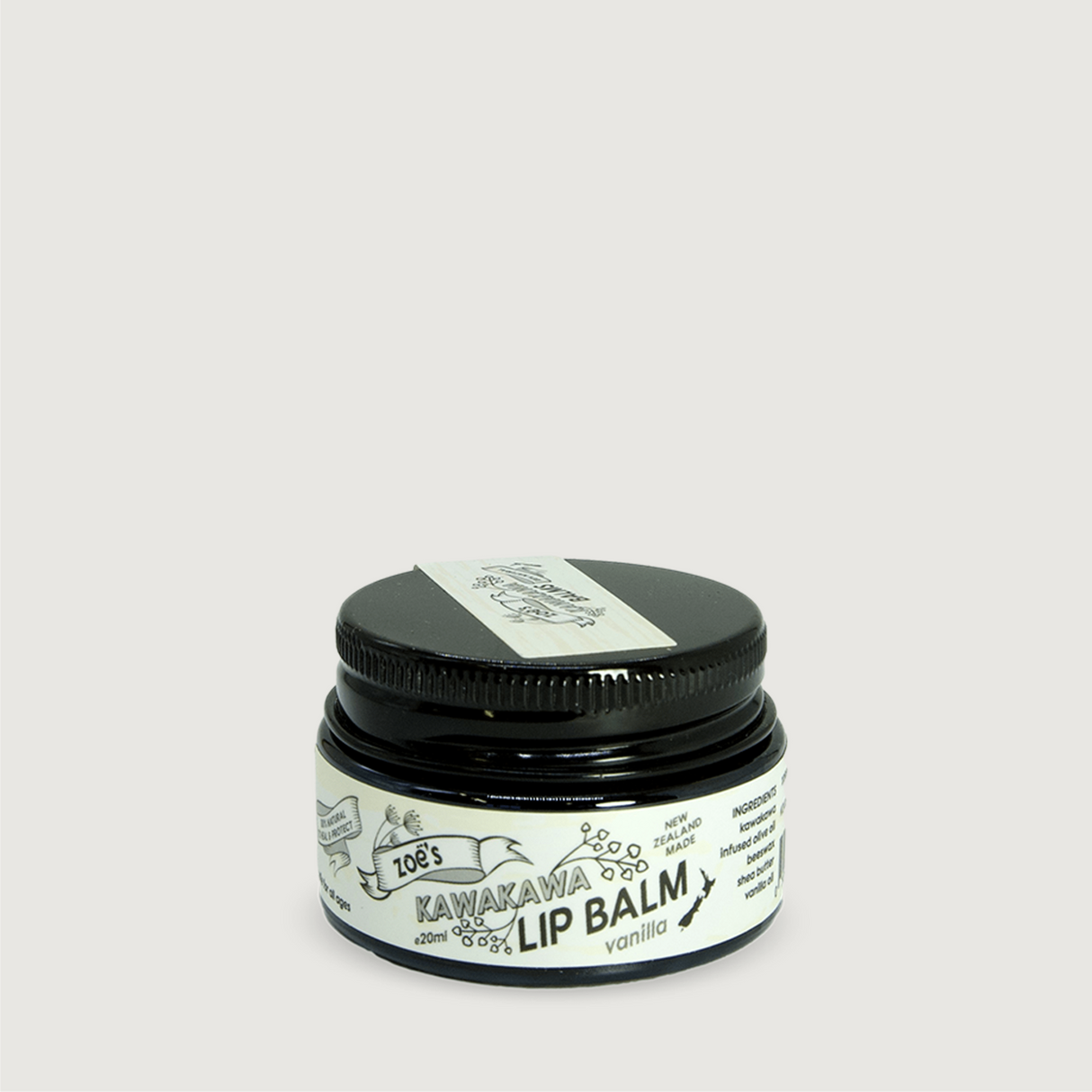 Moana Road - Zoe's Kawakawa Lip Balm - Vanilla (20ml)
