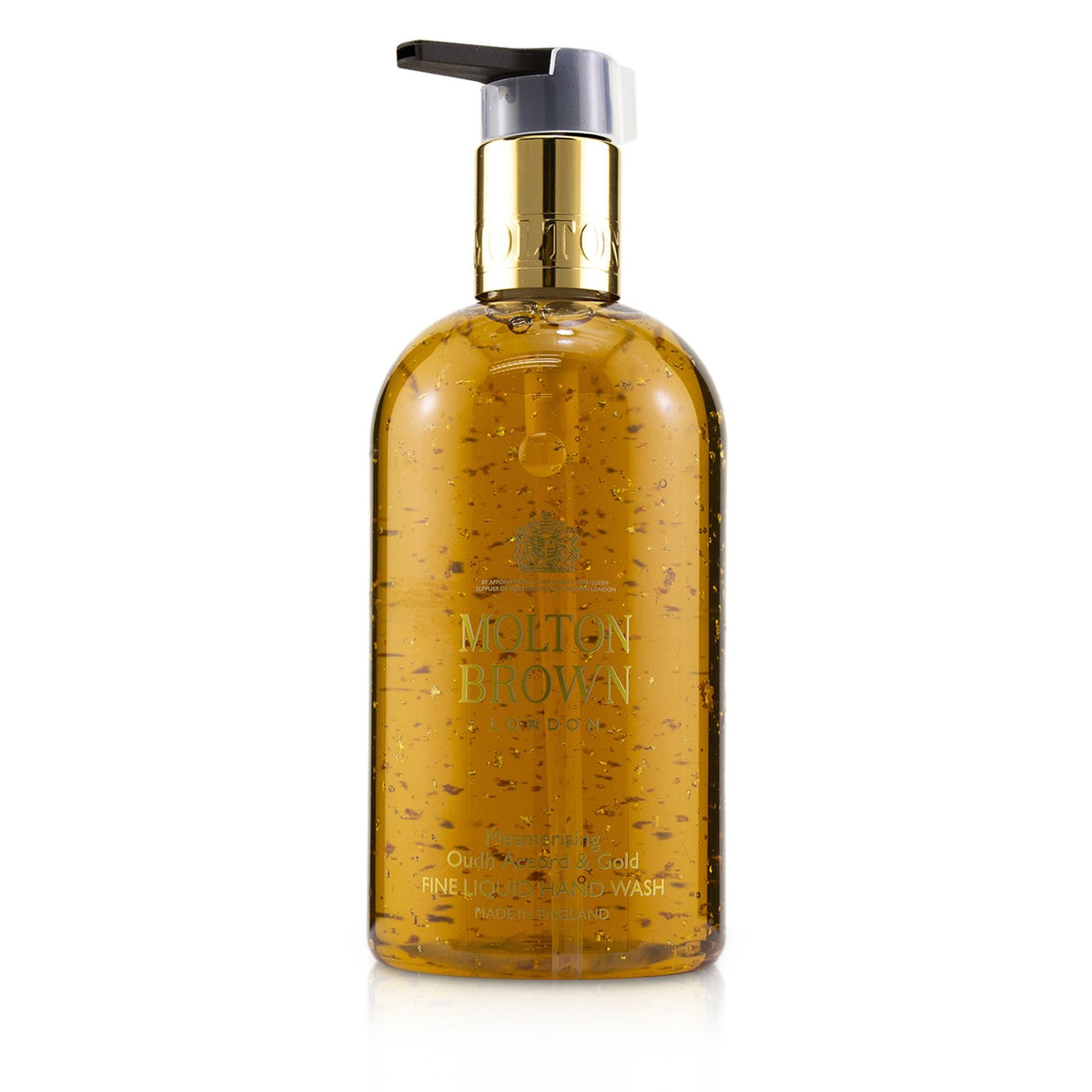 Luxurious hand wash with oudh accord, gold flakes, and a rich lather that cleanses and moisturizes, perfect for all skin types.