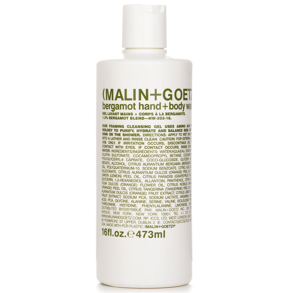 MALIN+GOETZ Bergamot Hand+Body Wash 473ml/16oz