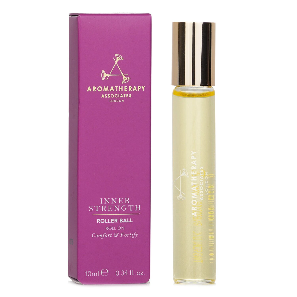Aromatherapy Associates Inner Strength Roller Ball (10ml) features calming Clary Sage and mood-lifting Cardamom for stress relief.