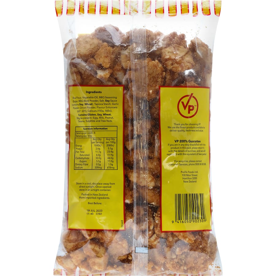 Vp Rice Crackers Bbq Flavour 300g