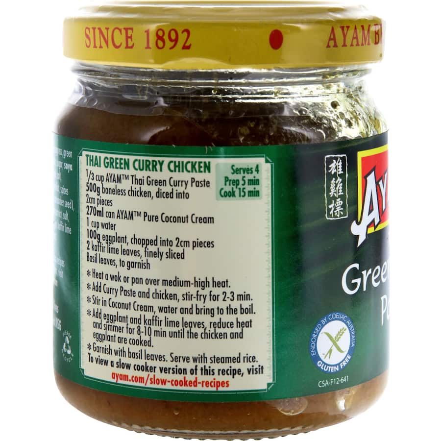 Ayam Curry Paste Green Jar 195g
