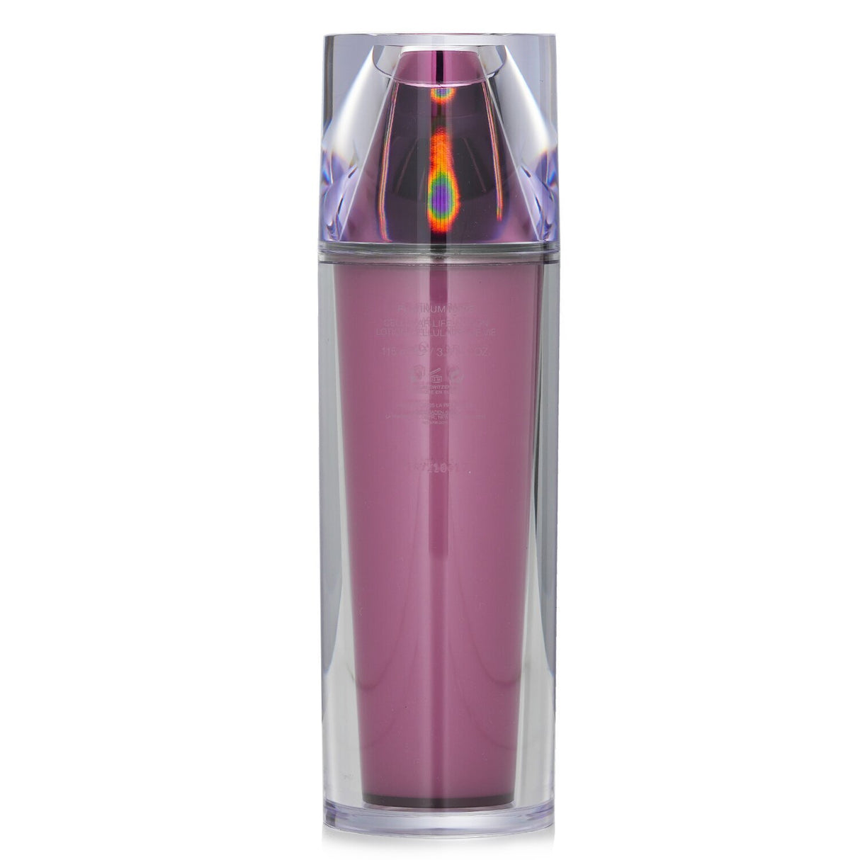 Luxurious La Prairie Platinum Rare Cellular Life-Lotion revitalizes skin with antioxidants, enhancing texture and elasticity.