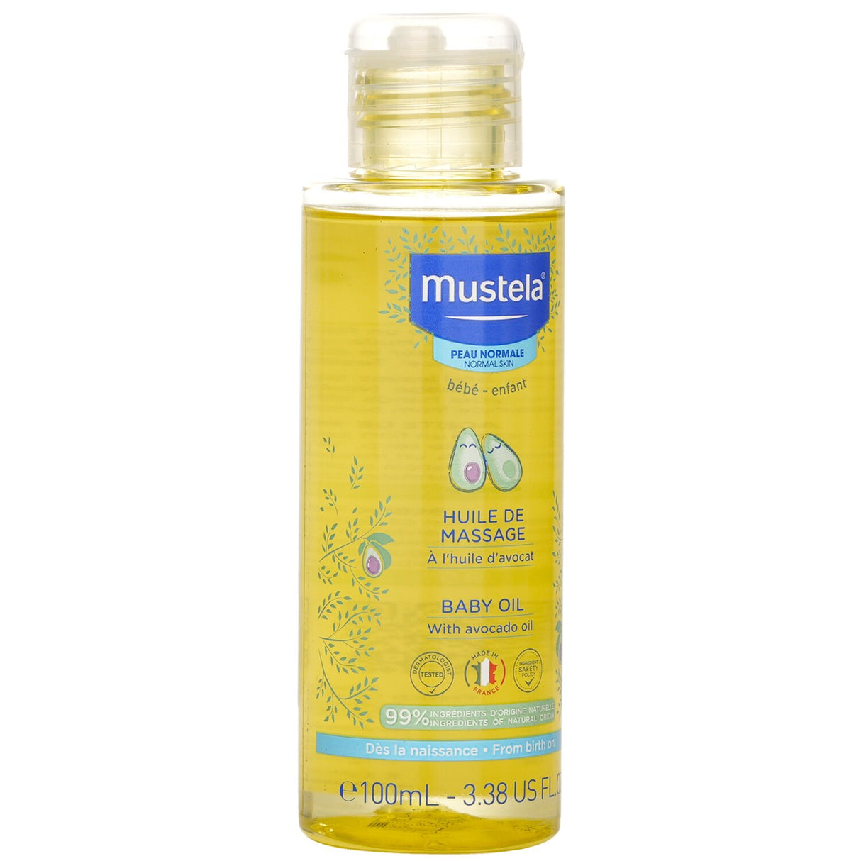 Mustela - Baby Oil (For Normal Skin) - 100ml/3.38oz